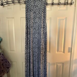 Michael Kors Navy and White Abstract Dress